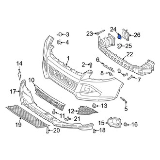 Ford OE - Bumper Impact Bar Nut
