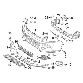 Ford OE - Front Bumper & Grille - Bumper & Components