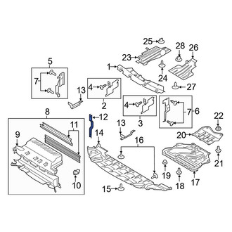 Ford OE - Radiator Support Air Duct Bracket