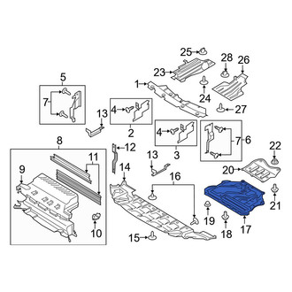 Ford OE - Front Center Radiator Support Splash Shield