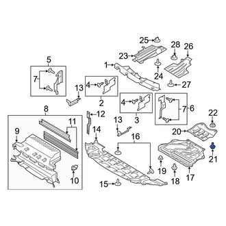 Ford OE - Floor Pan Splash Shield Screw