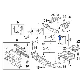 Ford OE - Front Left Lower Radiator Support Air Deflector