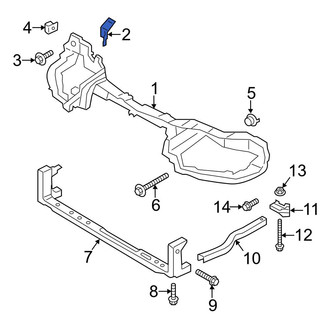 Ford OE - Left Radiator Support Tie Bar Bracket