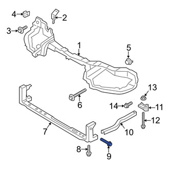 Ford OE - Lower Radiator Support Tie Bar Bolt