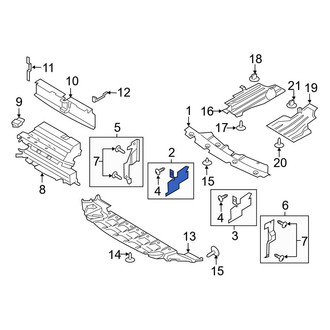 Ford OE - Front Right Upper Radiator Support Air Deflector