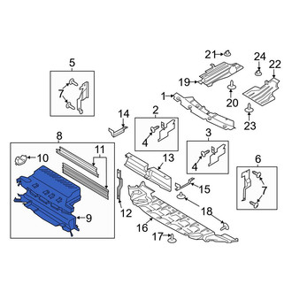 Ford OE - Front Radiator Shutter Assembly