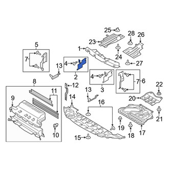 Ford OE - Front Right Upper Radiator Support Air Deflector