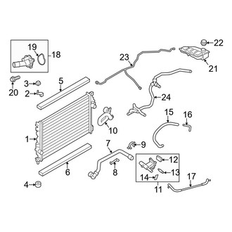 Ford OE - Cooling - Radiator & Components (2.0L)