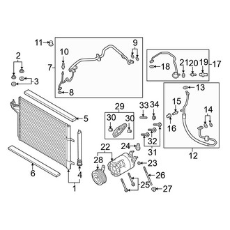 Ford OE - Air Conditioner & Heater - Condenser, Compressor & Lines