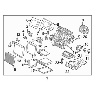 Ford OE - Air Conditioner & Heater - Evaporator Components (W/O Dual Zone A/C)