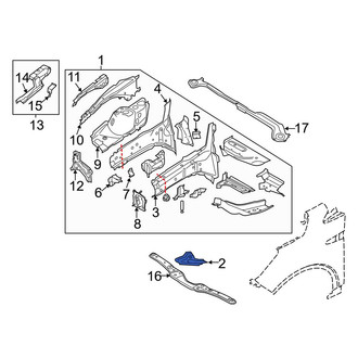 Ford OE - Front Left Inner Fender Apron Reinforcement