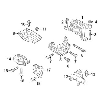 Ford OE - Engine / Transaxle - Engine & Transmission Mounting (1.6L)
