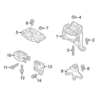 Ford OE - Engine / Transaxle - Engine & Transmission Mounting (2.0L)
