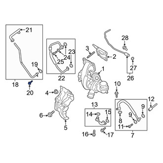 Ford OE - Turbocharger Coolant Line Bolt