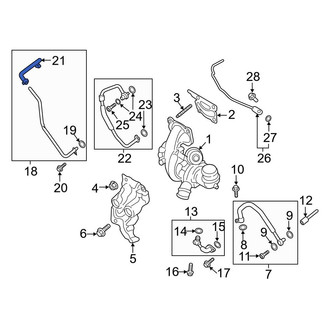 Ford OE - Turbocharger Coolant Line