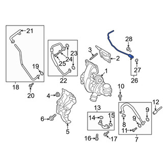 Ford OE - Turbocharger Coolant Line