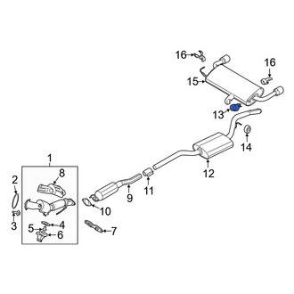 Ford OE - Rear Exhaust Muffler Clamp