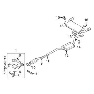 Ford OE - Exhaust System - Exhaust Components (1.6L)
