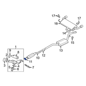 Ford OE - Center Catalytic Converter Gasket