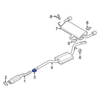 Ford OE - Center Exhaust Muffler Clamp