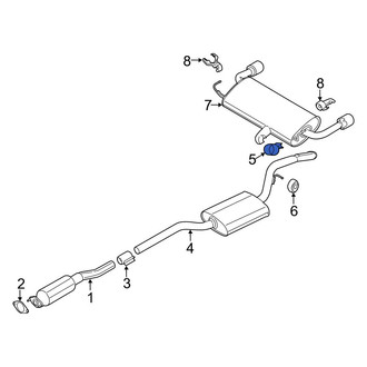 Ford OE - Rear Exhaust Muffler Clamp