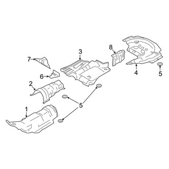 Ford OE - Exhaust System - Heat Shields (2.5L)