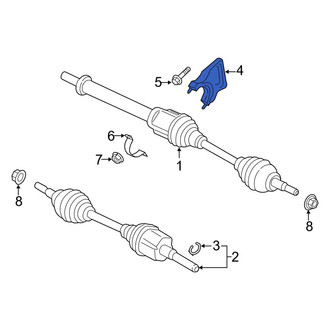 Ford OE - CV Axle Shaft Carrier Bearing Bracket