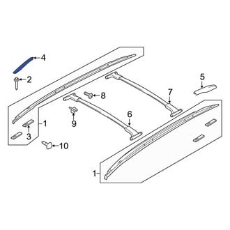 Ford OE - Front Left Roof Luggage Carrier Side Rail Cap