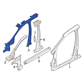 Ford OE - Right Body B-Pillar Reinforcement