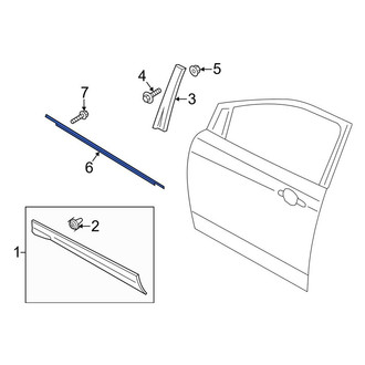 Ford OE - Front Right Door Belt Molding