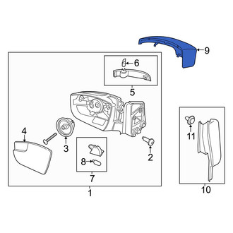 Ford OE - Front Left Door Mirror Cover