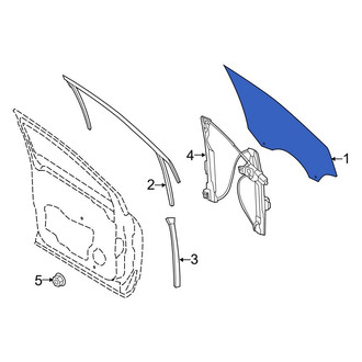 Ford OE - Front Left Door Glass