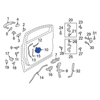Ford OE - Front Right Door Latch Assembly
