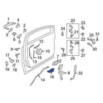 Ford OE - Front Left Inner Interior Door Handle