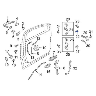 Ford OE - Lower Door Hinge Bolt
