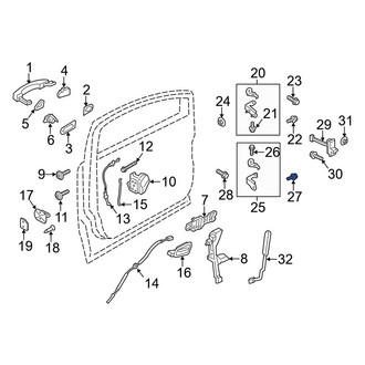 Ford OE - Lower Door Hinge Bolt