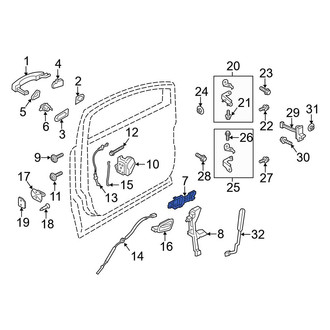 Ford OE - Rear Right Exterior Door Handle Reinforcement