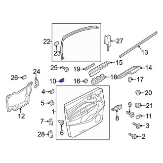 Ford OE - Door Window Molding Nut