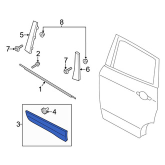 Ford OE - Rear Right Door Molding