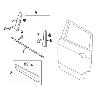 Ford OE - Door Applique Nut