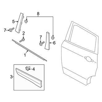 Ford OE - Rear Door - Exterior Trim