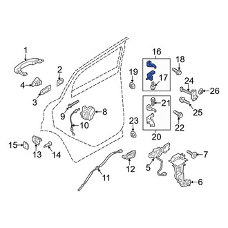 Ford OE - Rear Right Upper Door Hinge