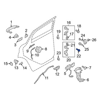 Ford OE - Lower Door Hinge Bolt