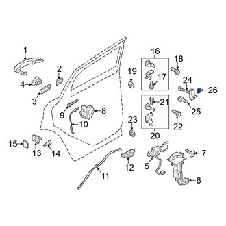 Ford OE - Door Check Nut