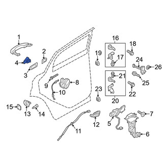 Ford OE - Rear Exterior Door Handle Cover