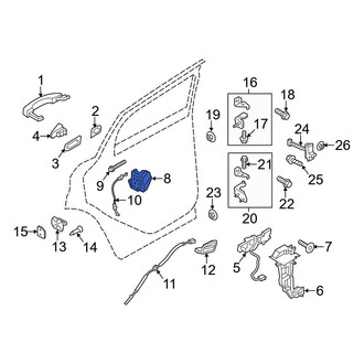 Ford OE - Rear Left Door Latch Assembly