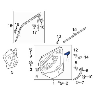 Ford OE - Front Left Inner Interior Door Handle