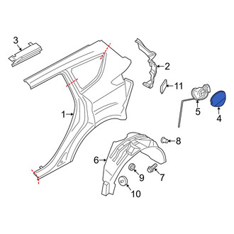 Ford OE - Rear Fuel Filler Door