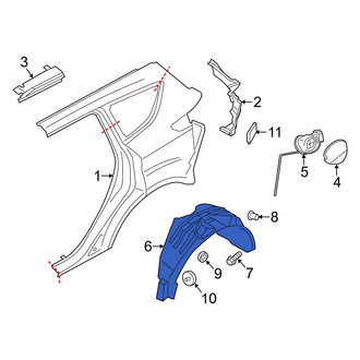 Ford OE - Rear Right Quarter Panel Splash Shield