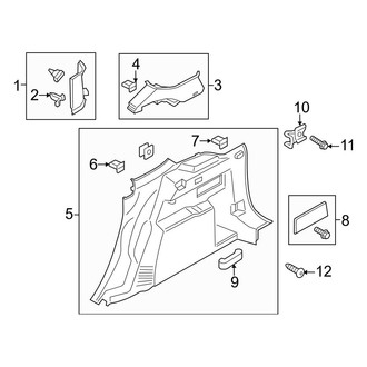Ford OE - Quarter Panel - Interior Trim (Passenger Side)